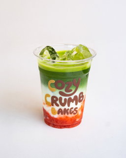 Strawberry matcha latte