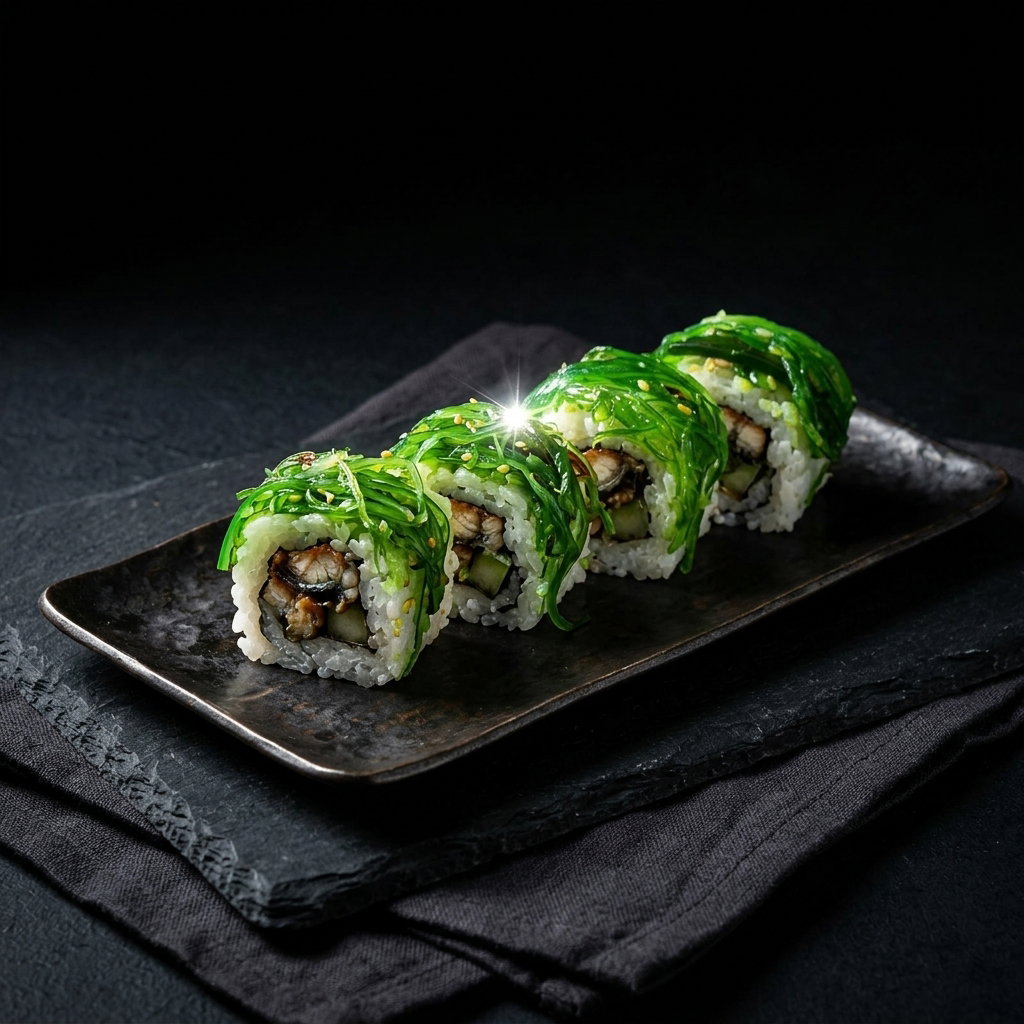 Una Wakame Roll (4pcs)_0