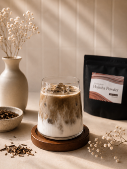 Dark Roasted Hojicha Latte