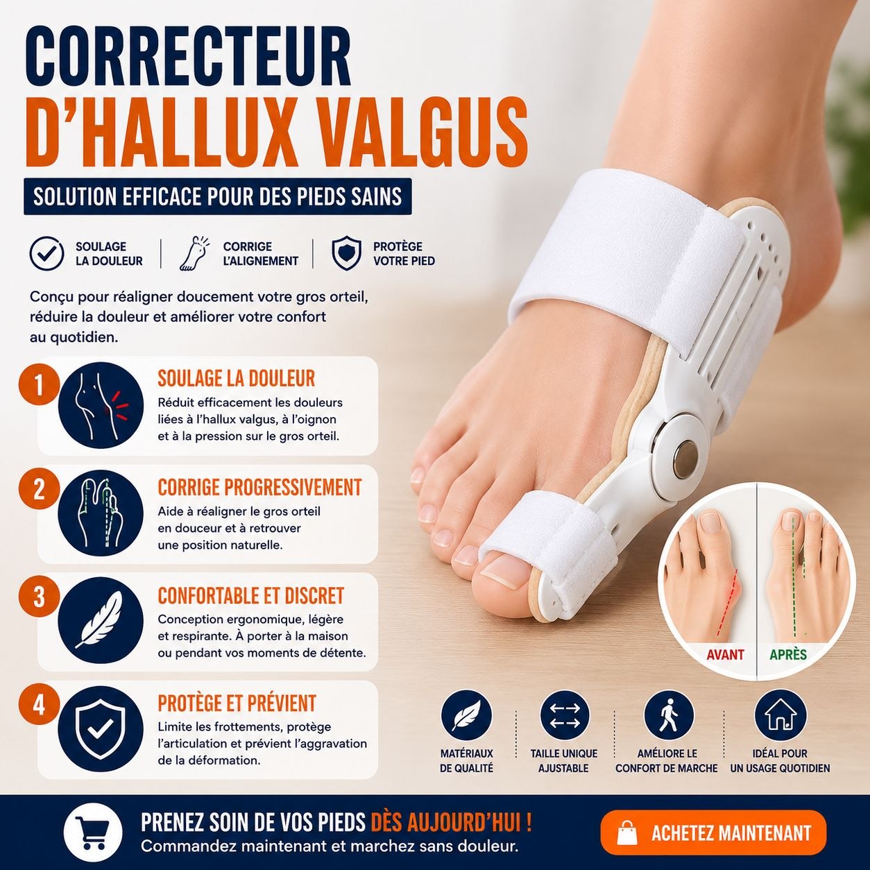 CORRECTEUR D'HALLUX VALGUS