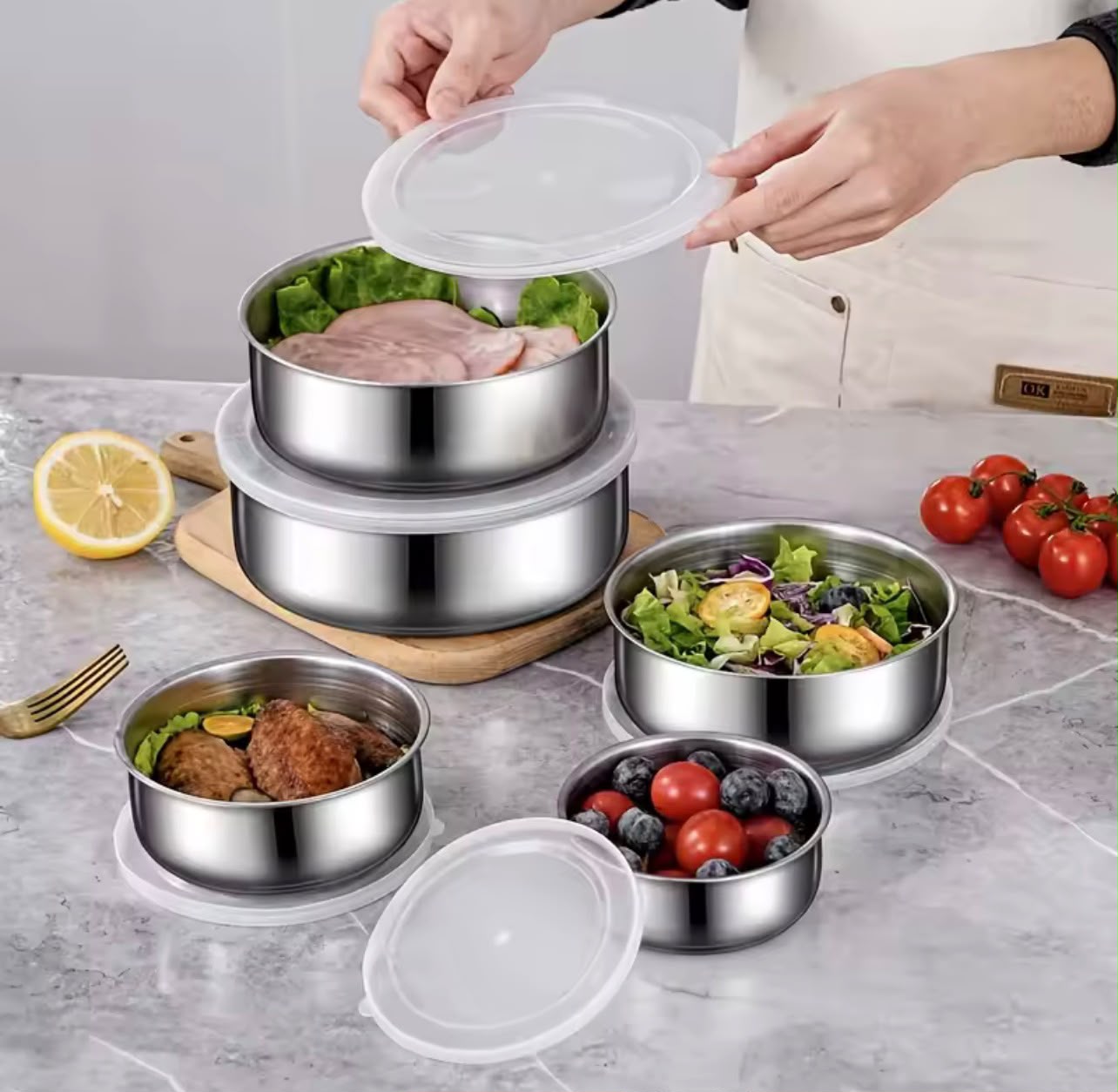 5-Piece Stainless Steel Bowl Set_0