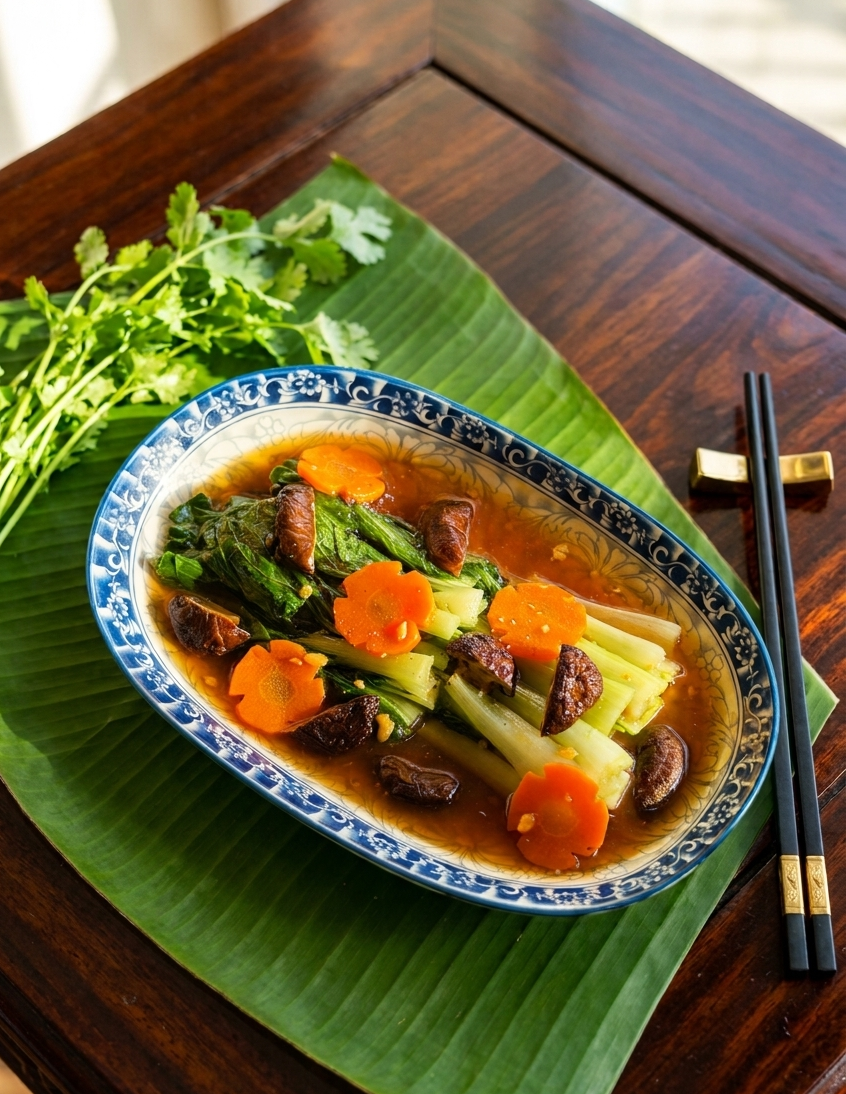 STIR-FRIED BOK CHOY WITH OYSTER SAUCE