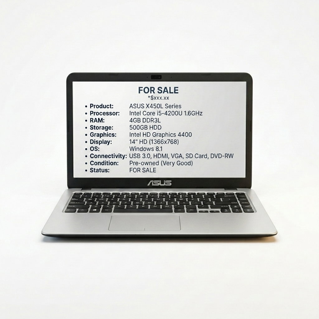 ASUS X450L Series Laptop - For Sale