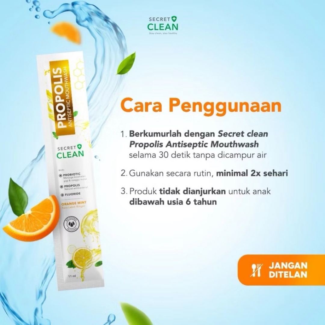 SECRET CLEAN Propolis Mouth Wash 6x10ml_2