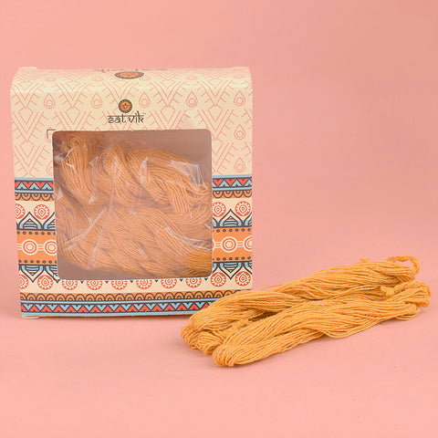 1 Pc Orange Cotton Janeu Thread (Kesari Janeu)_0