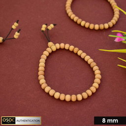100% Original 8mm White Chandan Bracelet