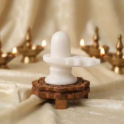 White Marble Shivling (Small)