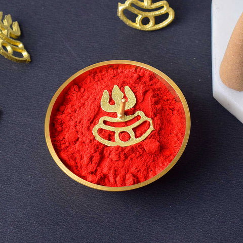 Trishul With Tripund Tilak Stamp Deity Ornament_0