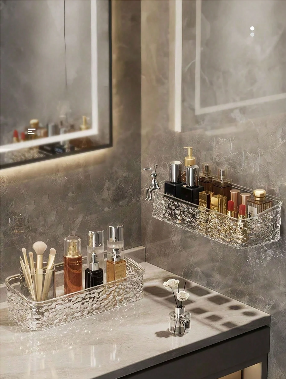 Straight Acrylic Bathroom Shelf _2