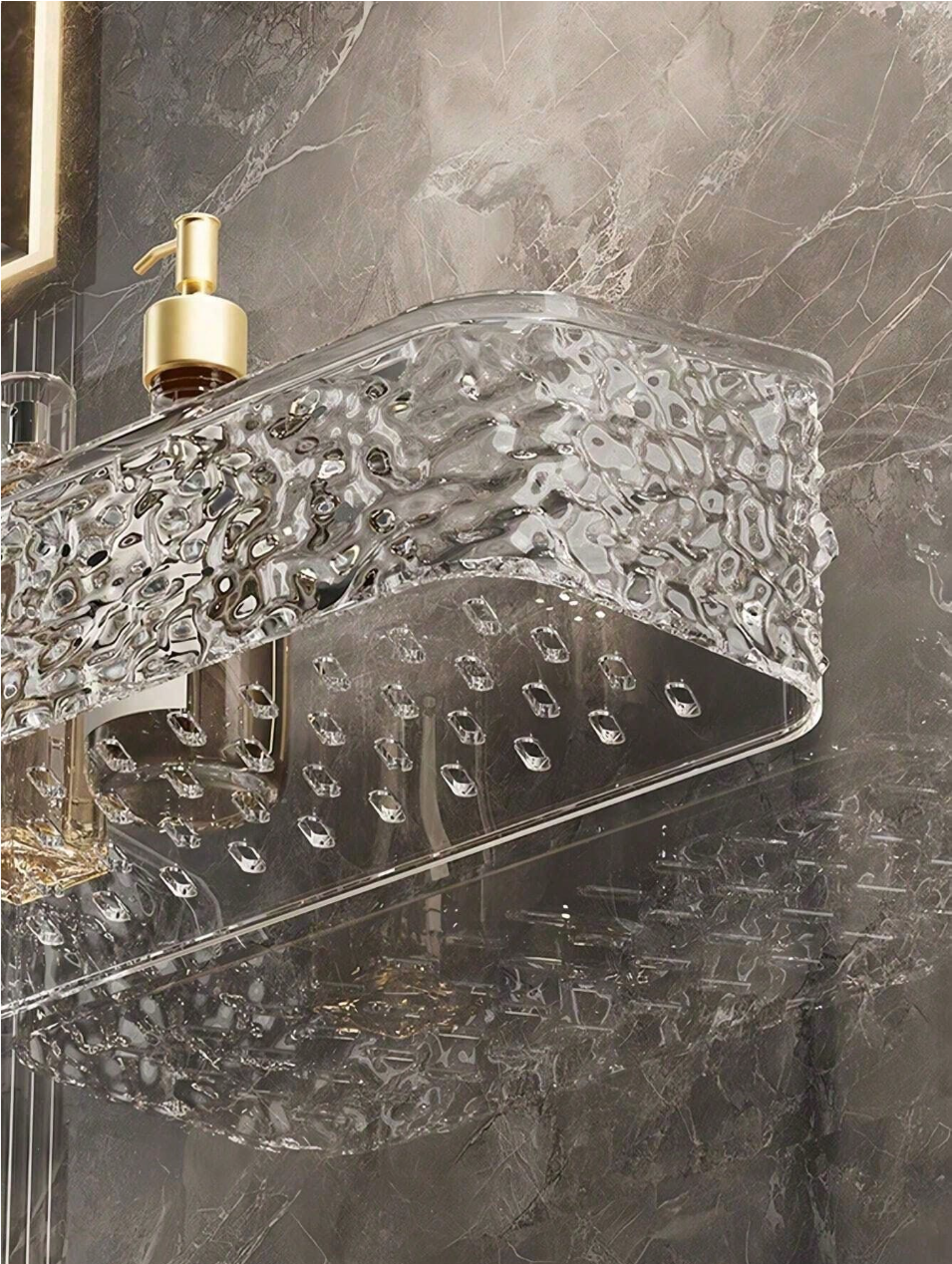 Straight Acrylic Bathroom Shelf _4