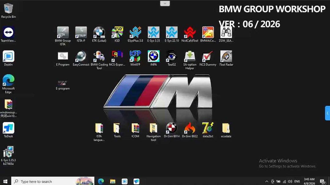 BM-W ICOM ISTA-P NEXT ETK E-SYS Diagnosis and Programming V2026.06
