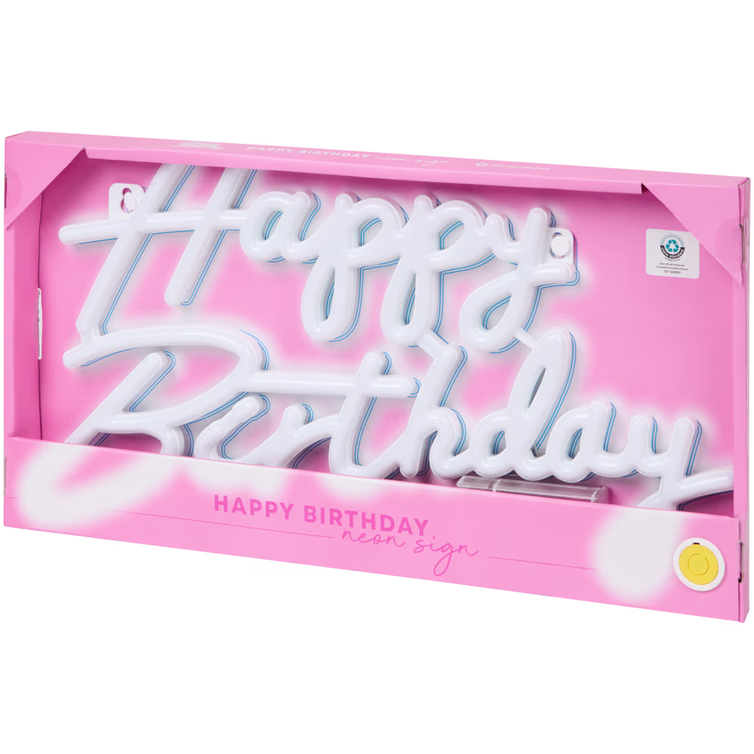 Lampe fluo Happy Birthday 40 x 21 cm _3