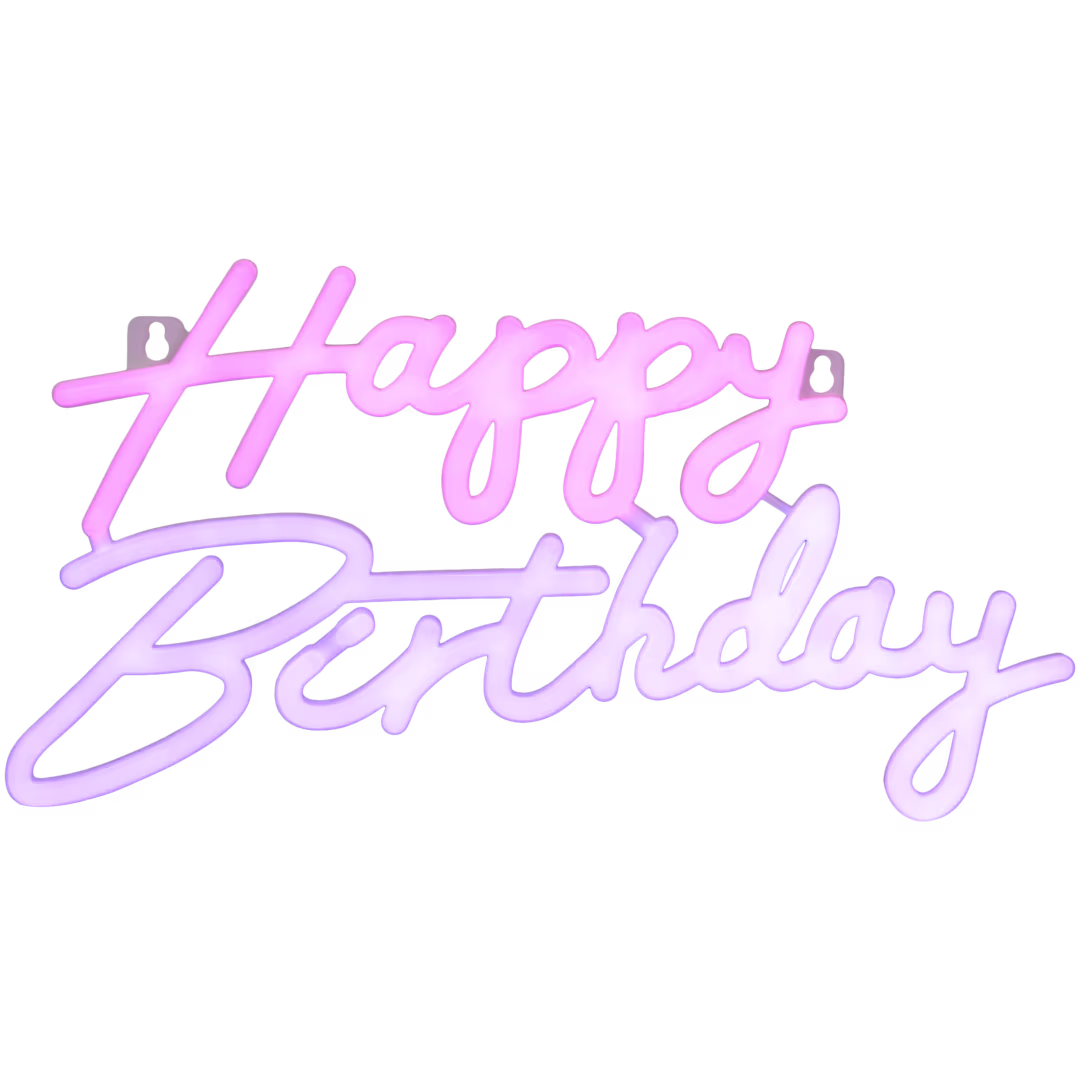 Lampe fluo Happy Birthday 40 x 21 cm _1