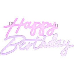 Lampe fluo Happy Birthday 40 x 21 cm 
