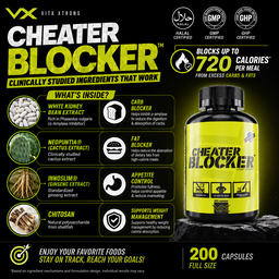 VITAXTRONG™ Cheater Blocker | Carbs & Fat Blocker • Weight Loss & Weight Management • Cheat Meals & Festive Eating Support  [VX]