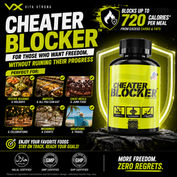 VITAXTRONG™ Cheater Blocker | Carbs & Fat Blocker • Weight Loss & Weight Management • Cheat Meals & Festive Eating Support  [VX]