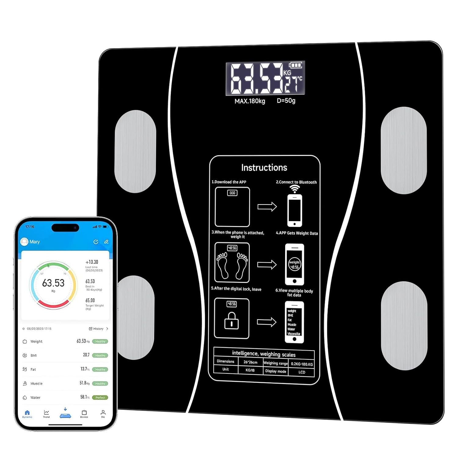 Bluetooth Digital Bathroom Scale_0