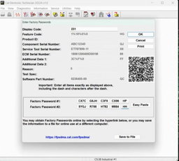 Caterpillar 18 Digits Factory Password Calculator 