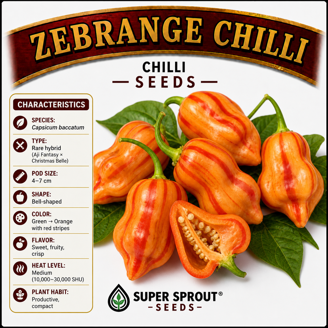 Exotic Chilli Seed Collection  x 5 packs 10 seeds per pack_6