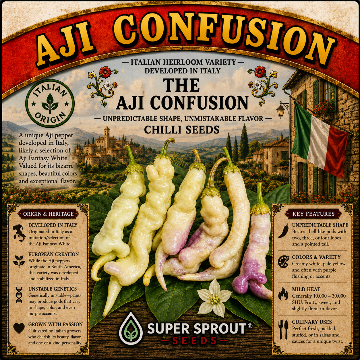 Exotic Chilli Seed Collection  x 5 packs 10 seeds per pack_2