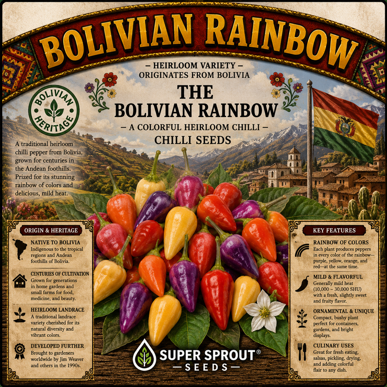 Exotic Chilli Seed Collection  x 5 packs 10 seeds per pack_3
