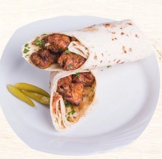 Chicken shish wrap