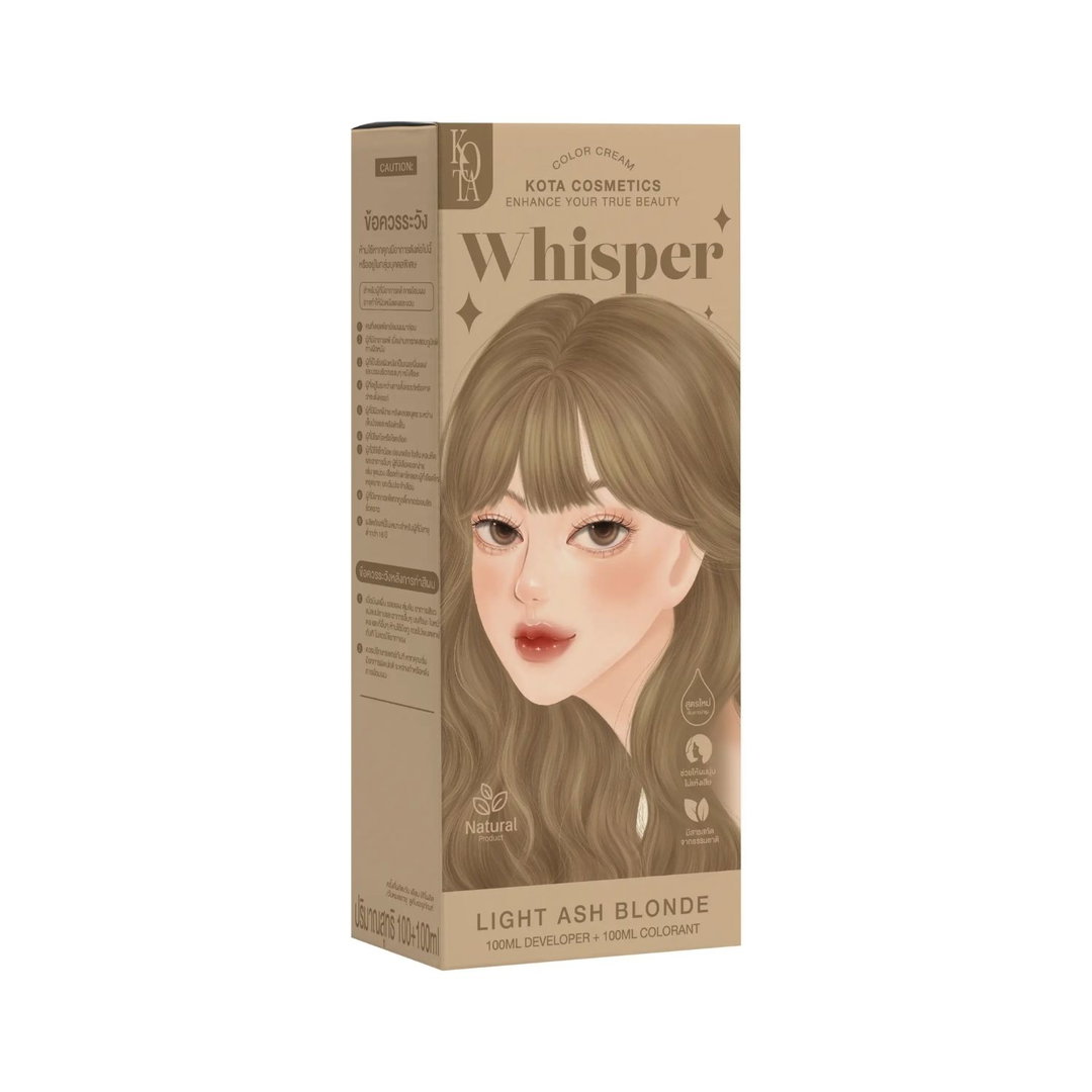 Kota - Hair Dye Permanent Colorant (200ml) - Whisper (Light Ash Blonde) | Wholesale Hair Dye Singapore