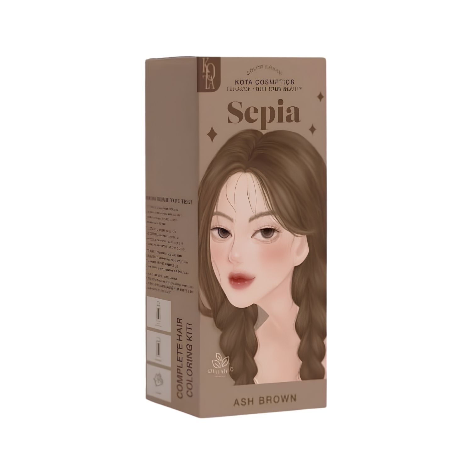 Kota - Hair Dye Permanent Colorant (200ml) - Sepia (Ash Brown) | Wholesale Hair Dye Singapore_0