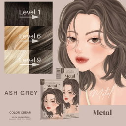 Kota - Hair Dye Permanent Colorant (200ml) - Metal (Ash Grey) | Wholesale Hair Dye Singapore