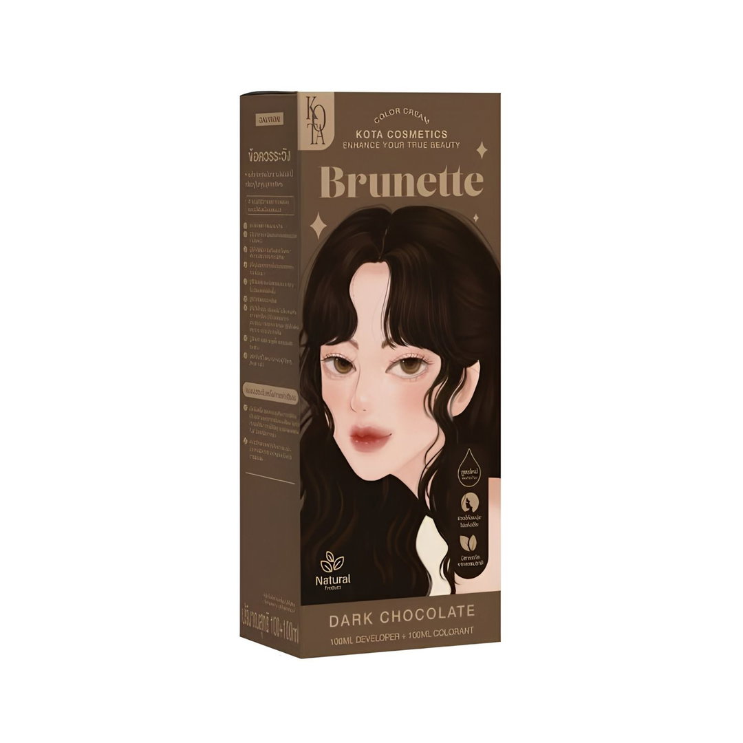 Kota - Hair Dye Permanent Colorant (200ml) - Brunette (Dark Chocolate) | Wholesale Hair Dye Singapore