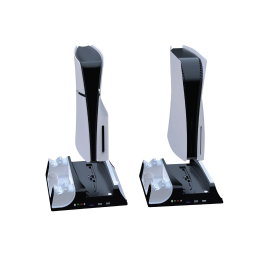 Green Lion PS5 Cooling Stand Charging Station All-in 1 - White
