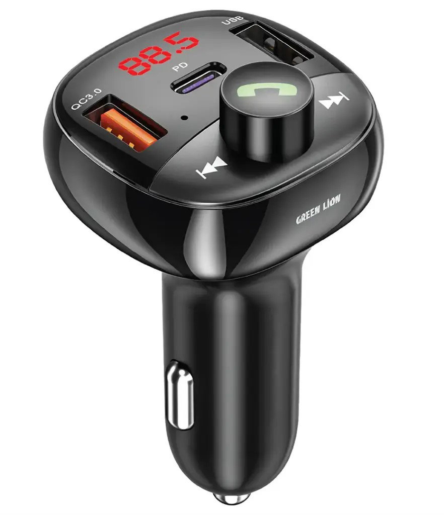 Green Lion Flux Drive FM Transmitter Car Charger PD 30W
