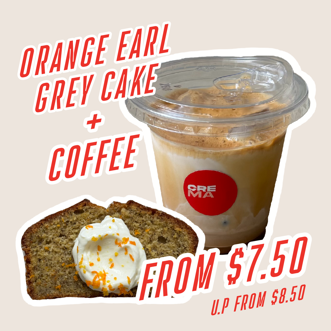 Orange Earl Grey Cake + Coffee Combo