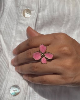 Pink Flower Ring