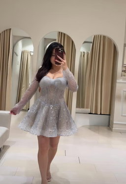 SV - GRAY SILVER DRESS
