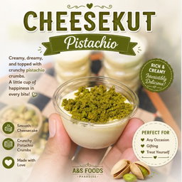 Cheesekut Mini 2oz - Pistahio