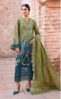 Sea Green 3PC Cotton Classic Wear