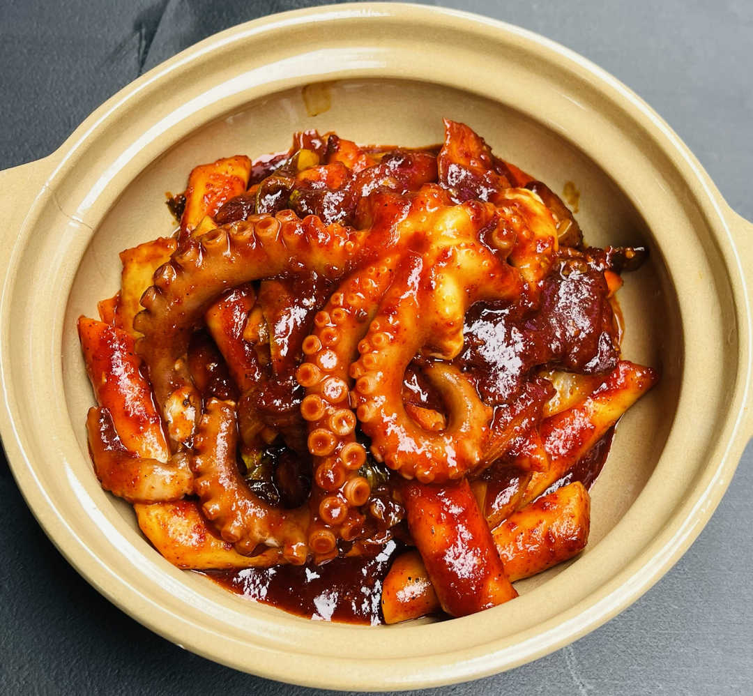 낙지 갈비 떡찜 Braised Octopus-Shortrib-ricecake