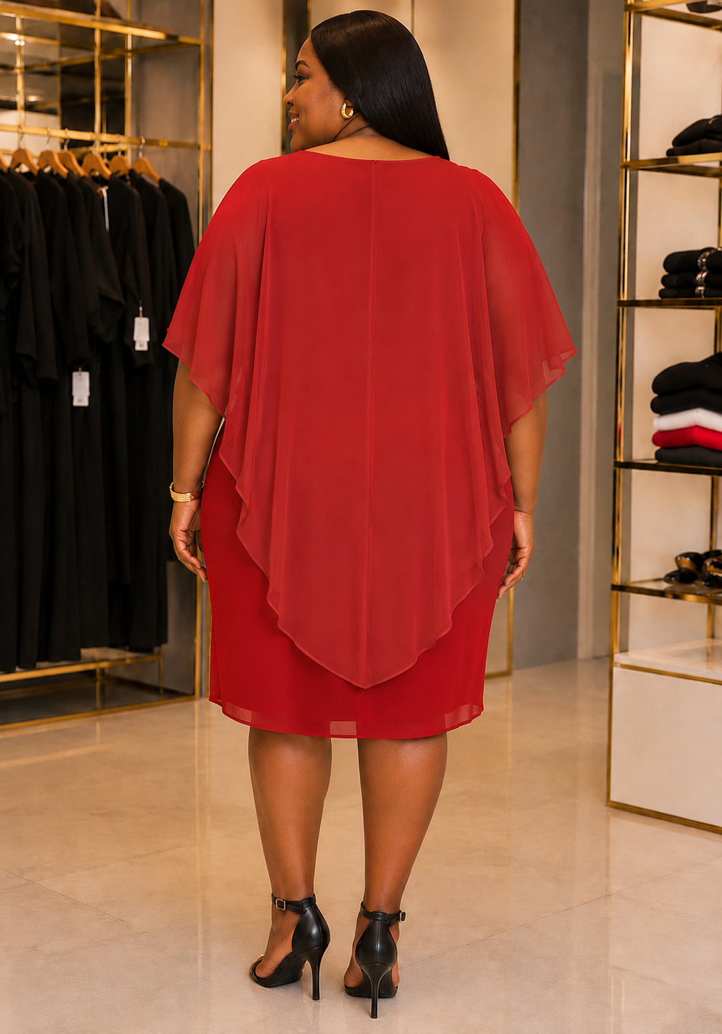 Glamour Night Cape Dress 22w(2XL)_1