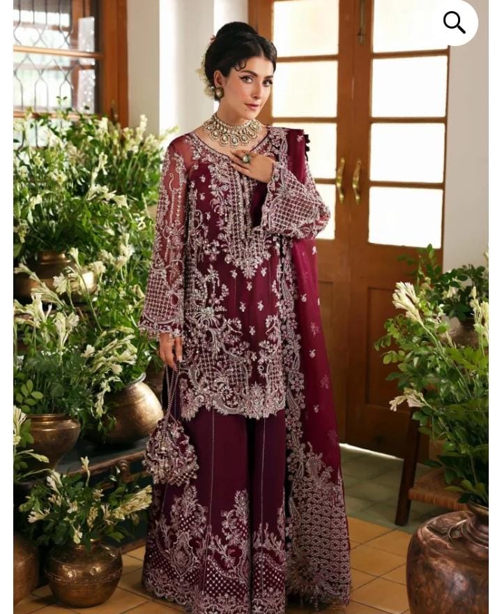 Red Color Premium Weading Dress_0