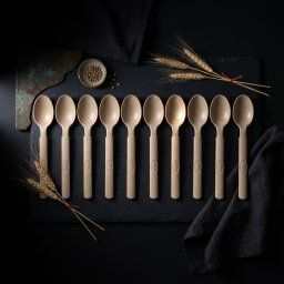 Cutlery  - 10 PCS Disposable spoon (Biodegradable - wheat straw)
