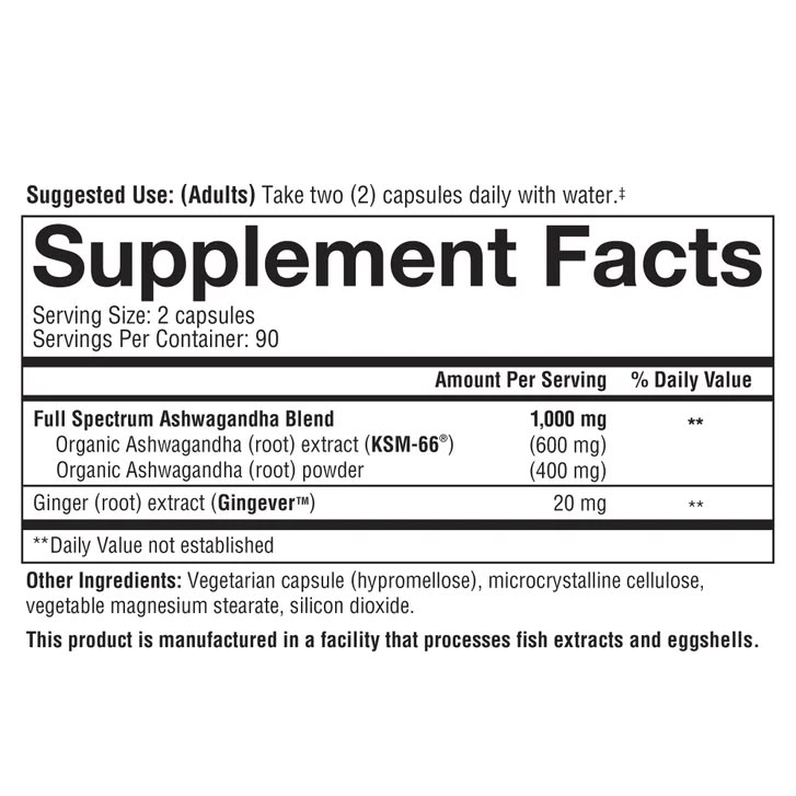 Youtheory - Ashwagandha 1000 mg, 180 Vegetarian Capsules_3