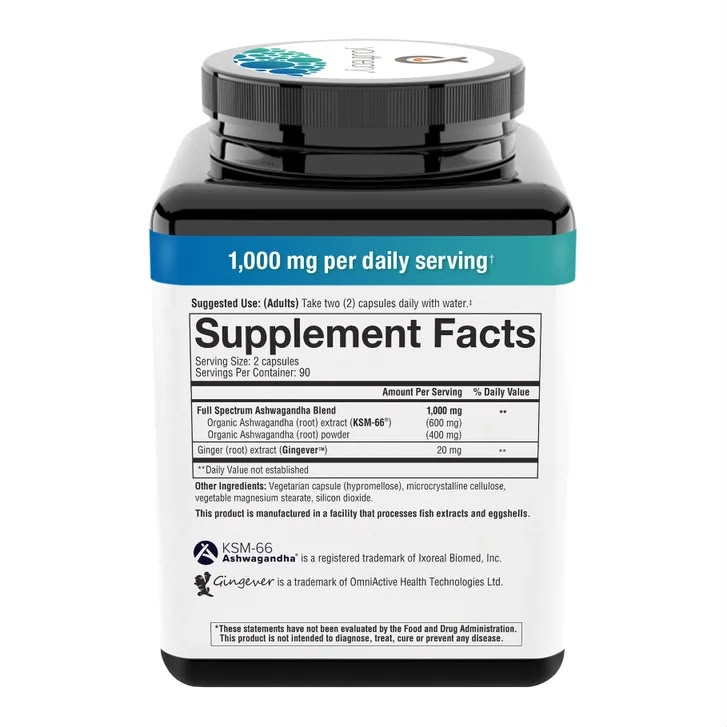 Youtheory - Ashwagandha 1000 mg, 180 Vegetarian Capsules_2