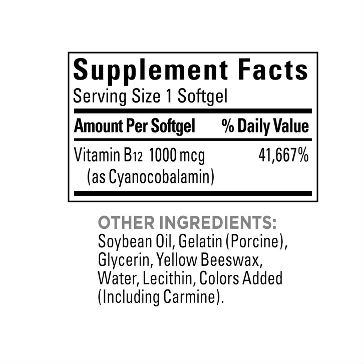 Nature Made - Vitamin B12 1000 mcg, 400 Softgels_2