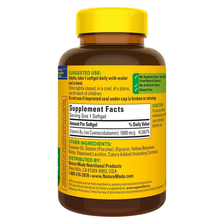 Nature Made - Vitamin B12 1000 mcg, 400 Softgels_1