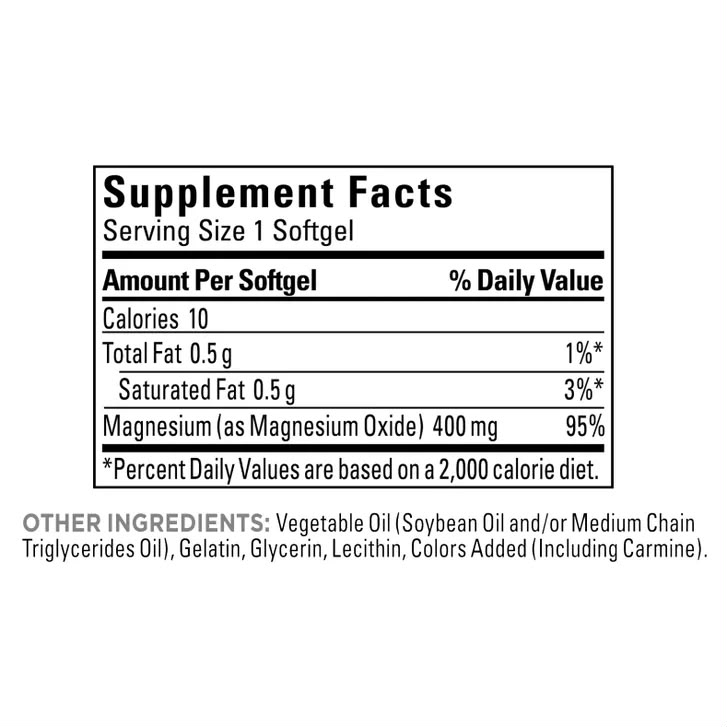 Nature Made - Extra Strength Magnesium 400 mg, 180 Softgels_2
