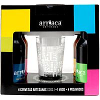 Arriaca cerveza artesana 4 x 33 cl + vaso_0