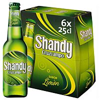 Cruzcampo Shandy cerveza sabor limón botella 6 x 25 cl_0