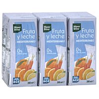 HiperDino fruta y leche mediterráneo 6 x 20 cl_0
