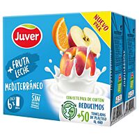 Juver bebida fruta y leche mediterráneo 6 x 20 cl